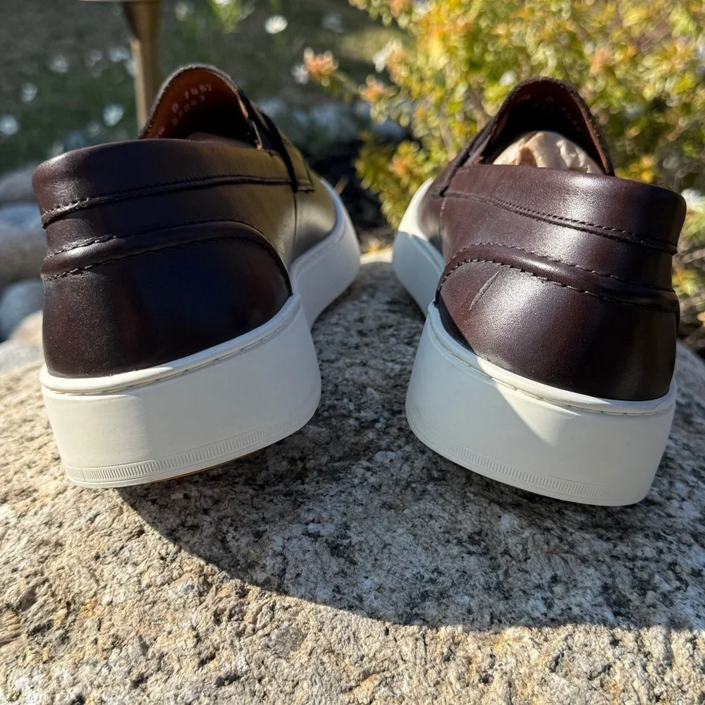 Allen Edmonds Men's Randolph 2.0 Leather Slip-On Sneakers Brown Size 9.5 D $350